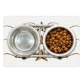 thumbnail image 1 of Primitive Country Pet Mat for Food and Water, Western Stars Scroll Design Ornate Swirls Antique Print, Non-Slip Rubber Mat for Dogs and Cats, 18" X 12", by Ambesonne, 1 of 1