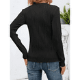 thumbnail image 6 of WQD Womens Long Sleeve Shirts Casual Textured Crewneck Tops Solid Tees Trendy T Shirts Casual Outfits Loose Dressy Fit Blouses Fashion Pullover Fall Spring Winter, 6 of 8