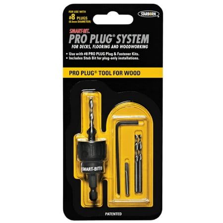 

Brand Starborn Industries Smart-Bit Pro Plug System Countersink Drill Bit Tool for Wood Decks Flooring and Woodworking - Pack of 2