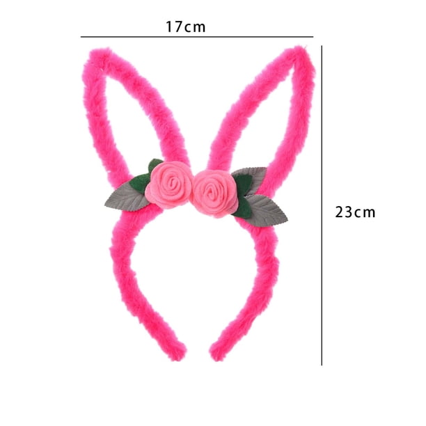 Diadema De Orejas De Conejo De Felpa – Suave Y Elástica, Talla Única, Ideal Para Halloween, Pascua, Fiestas Temáticas Y Sesiones De Fotos