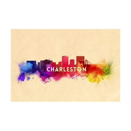 Charleston, South Carolina - Skyline Abstract Print Wall Art By Lantern