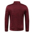 thumbnail image 4 of Bcfgryg Mens Autumn And Winter Zipper Neck Solid Sweater Long Sleeve Fashion Top Sweatshirt Coat Sweaters For Men Red S, 4 of 4