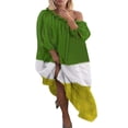 thumbnail image 1 of Plus Size Women Off Shoulder Oversized Maxi Dress Long Sleeve Loose Beach Kaftan, 1 of 3