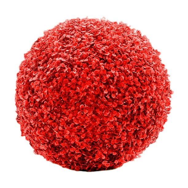 Bola de Césped Artificial de 20 Cm | Esfera Decorativa de Plástico con Simulación de Planta | Vegetación para Interior y Exterior Sin Mantenimiento | Adorno para Césped de Pvc de Alta Densidad y Fáci