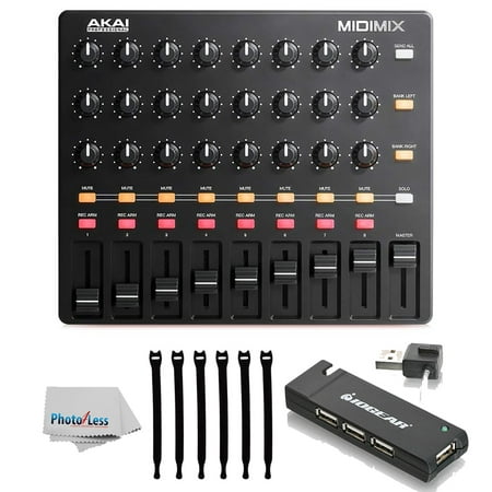 Akai Professional MIDImix Control Surface with 4-Port USB 2.0 Hub + (Best Control Surface For Cubase)