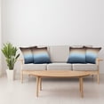 thumbnail image 4 of Ambesonne Ombre Throw Pillow Cover 4 Pack, Gradual Color Change Modern, 16", Blue and Brown, 4 of 5