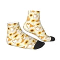 thumbnail image 3 of Bingfone Shiba Inu Dog And Sunflower Design Patterned Men'S Women'S Casual Cotton Socks, 3 of 9