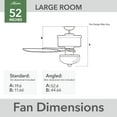 thumbnail image 4 of Hunter 52 inch Indoor Ceiling Fan with LED Light and Remote Control - Standard Mount Black Ceiling Fan, 5 Blades, For Bedroom, Living Room, or Kitchen, Quiet - Bennett 54187, Matte Black, 4 of 18