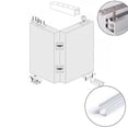 thumbnail image 4 of Lefu Folding Door Pulley Sliding Track Lower/Top Hung Sliding Door Track for Max 60kg, 4 of 4