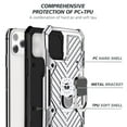 thumbnail image 4 of For use with iphone 12/ Iphone 12 Pro Kickstand Anti-shock And Anti Falling Case In Silver, 4 of 4