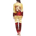 thumbnail image 3 of Renewold Merry Christmas Women Sleepwear Set Stylish Santa Gifts Graphic Pajama Tops 2 Pack Cozy Up T-Shirt Long Pants Home Relaxed Sweatshirt Size XS, 3 of 4