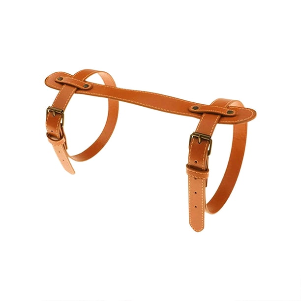 Wosthever Manta correa de cuero portátil al aire libre patio vacaciones senderismo Camping Picnic alfombra correas patio alfombra Uniforme atlético Naranja