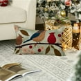 thumbnail image 4 of QKZF Spring Summer Birds Lumbar Decorative Throw Pillow Covers 12 x 20 Set of 2, Blue Rectangular Cardinal Bluebird Outdoor Home Decor, Branch Flowers Couch Cushion Case 12x20inch, 4 of 8