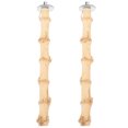 thumbnail image 1 of 2Pcs Parrot Perch Light Yellow Bamboo For Parrot Standing Stick, 1 of 8
