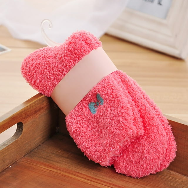 Chaussettes de Lit Douces Colorées pour Femmes, Chaudes pour l'Hiver, Pantoufle en Molleton