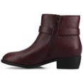 thumbnail image 2 of Journee Womens Devina Almond Toe Block Heel Comfort Ankle Booties, Widths Available, 2 of 9