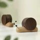 thumbnail image 3 of 1 Set Wood Cup Mat Placemats for Table Snail Shaped Heat Insulation Pad Wooden Tea Coaster Tool Tea Tray Creative Gifts, 3 of 4