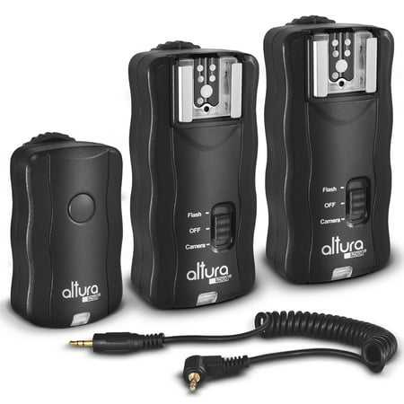 Flash Sl1 (2 Trigger Pack) Altura Photo Wireless Flash Trigger for Canon w/Remote Shutter (Canon EOS 80D, 77D, 70D, 60D, Rebel T7i, T6i, T6, T5i, T5, T4i, T3i, T3, SL1, SL2 DSLR Cameras) ()