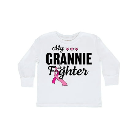 

Inktastic Breast Cancer Awareness My Grannie is a Fighter Gift Toddler Boy or Toddler Girl Long Sleeve T-Shirt