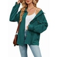thumbnail image 1 of Blusas Informales de Larga Extragrandes con Botones y Cuello Halter para Mujer Azul Pavo Real M, 1 of 9