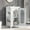 White, variant on Montary 20" White Bathroom Vanity Cabinet with Sink - Two-Tier Adjustable Shelves, Solid Wood/MDF
