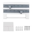 thumbnail image 1 of Domqga Wall-Mount Sauce Bottle Storage Rack Paper Towel Holder Preservative Film Dispenser, Film Dispenser Rack, Film Storage Rack, 1 of 11