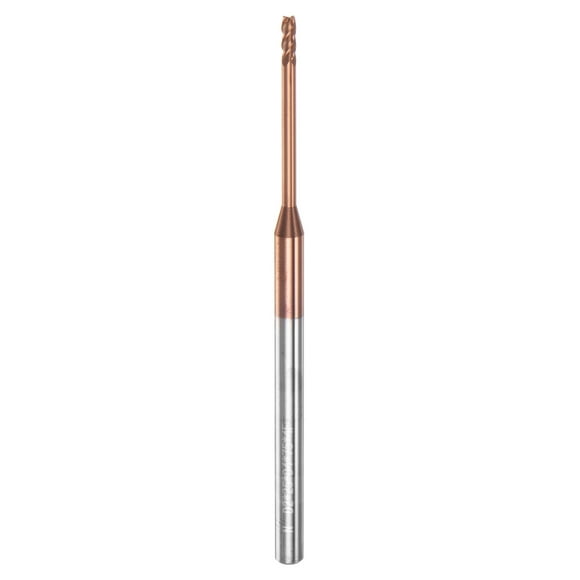 Cortador de fresado Cuadrado extremo Unique Bargains 4mm Vástago 2mm x 25mm AlTiSin Recubierto Sólido carburo 4 Flautas Extra Larga para inoxidable acero Aleación Endurecido acero