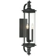 thumbnail image 6 of Possini Euro Design Medici Modern Outdoor Wall Light Fixture Black 28" Clear Glass for Post Exterior Barn Deck House Porch Yard Patio Home Outside, 6 of 8
