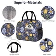 thumbnail image 4 of Obrewu Pioneer Flower Lunch Bag for Adult, Insulated, Leakproof, Oxford Cloth, 4 of 7