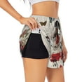 thumbnail image 3 of Lsque Floral Leopard Butterflies Printed Women's Running Shorts with Liner Pockets,Elastic Quick Dry Workout Athletic Gym Yoga Shorts,Womens High Waist Shorts-Large, 3 of 9