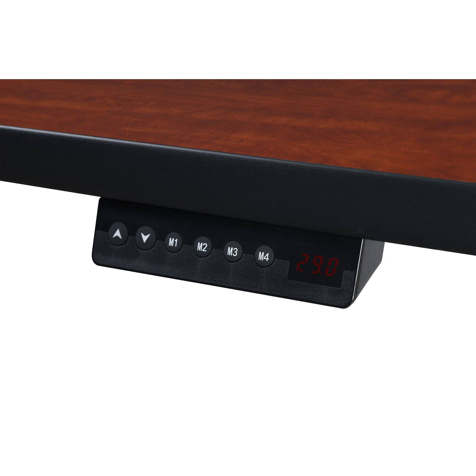Regency Esteem 66" Height Adjustable Power Desk- Mocha Walnut
