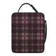 thumbnail image 5 of Maroon and Pink Checkered Pattern Insulated Lunch Bag for Men Women,Waterproof Lunch Box for Work,Picnic or Travel,Thermal Insulation,10.63x9.06x3.54 Inches, 5 of 5