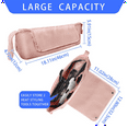 thumbnail image 4 of Hair Tool Travel Bag Curling Iron Hair Straightener 2-in-1 Hot Tool Travel Box Storage Bag,Pink, 4 of 7