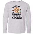 thumbnail image 3 of Inktastic Monkey I Love Hanging out with My Grandad Long Sleeve Youth T-Shirt, 3 of 5