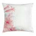 thumbnail image 1 of Green Flower Throw Pillow Cushion Cover, Romantic Watercolor Wedding Inspired Bouquet Celebration Spring, Decorative Square Accent Pillow Case, 18 X 18 Inches, Blush Pale Green White, by Ambesonne, 1 of 2