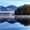 Lake Vermont Reflection, variant on Elephant Stock Lake Vermont Reflection Wall Art - Horizontal Canvas Wall Art - Living Room Wall Decor - Nature Canvas - Blue And Orange Decor - 12" x 8"