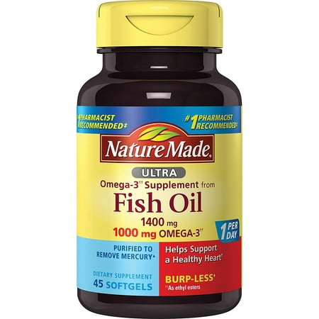 UPC 885376722134 product image for Nature Made Ultra Omega-3 Fish Oil 1400 mg Softgels w. Omega-3 1000 mg  45 Ct | upcitemdb.com