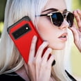 thumbnail image 4 of For Google Pixel 6 Pro Case, Slim Dual Layer 3 in 1 Heavy Duty Protection Hybrid Hard PC Soft Silicone Rugged Bumper Anti Slip Full-Body Protective Cases for Google Pixel 6 Pro 2021, Red, 4 of 6