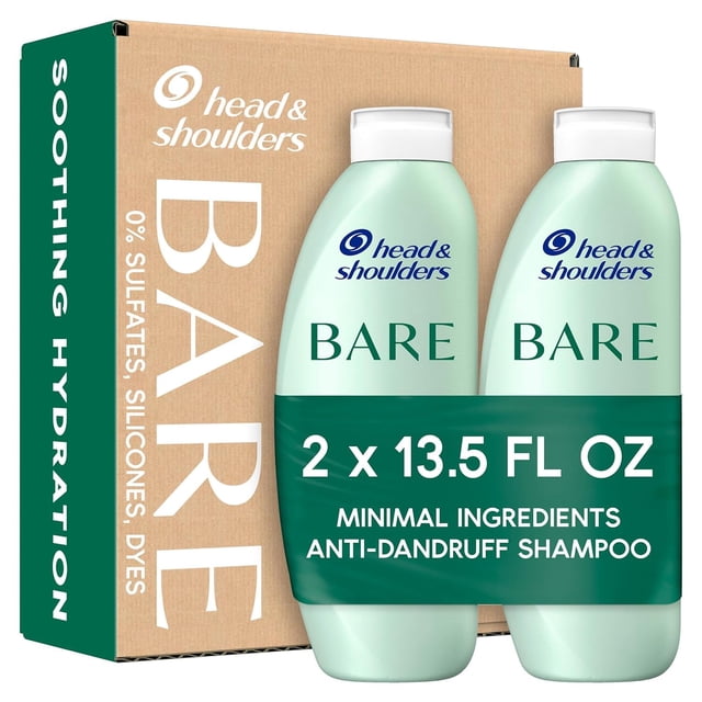 Champú Head & Shoulders BARE sin sulfatos para caspa 400 ml x2