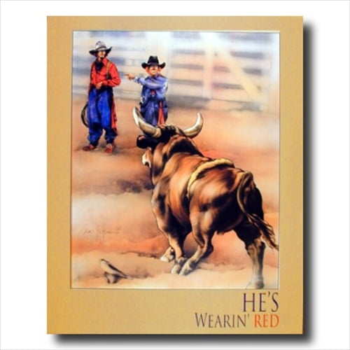 Cowboy Rodeo Bull Riding # 3 Western Wall Picture Art Print 