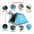 thumbnail image 2 of 4-5 Person -Up Camping Tent, Setup Family Tent with 2 Mosquito Nets Windows, Portable for Hiking, Backpacking & Outdoor Adventures, Waterproof & Windproof--Blue, 2 of 6