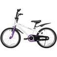 thumbnail image 3 of Hykolity 20 Inch Kids Bikes, Kids Bicycle Ages 6-12 Years Old, BMX Style Bicycle for Boys Girls ,Boy's Bike for Kids with Training Wheels,Adjustable Seat,Front and Rear Fender, White, 3 of 10