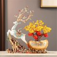 thumbnail image 3 of Crystal Money Tree Feng Shui Ornament, Home Wealth Prosperity Table Deer Decoration, 3 of 3
