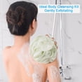 thumbnail image 5 of Livhil Shower Loofah Sponge 4 Pack, Bath Sponge Shower Pouf for Men Women, Loofa Bath Scrunchie, Exfoliator Body Bath Scrubber(Light Brown), 5 of 8