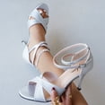 thumbnail image 5 of SACFOF Women's Platform Thin High Heels Dress Sandals Peep Toe Ankle Strap Wedding Party Evening Shoes for Women Bride, 5 of 6