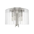 thumbnail image 2 of Hunter - Gatz 4-light Brushed Nickel, Medium Size Flush Mount Light, Dimmable, Modern Style, Round Shaped, for Bedrooms, Dining, Living Rooms - 19691, 2 of 5