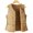 Khaki, variant on Uaswgudfs Women's Casual Solid Color Sleeveless Puffer Vest, Polyester Quilted Fleece-Lined Outerwear, Warm Winter Fall Sleeveless Jacket for Women Black 2XL