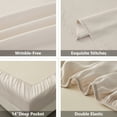 thumbnail image 4 of Beartech Polyester Bed Sheets Set 4 Piece Queen/Full Size Sheet Set, Soft & Lightweight And Breathable Bedding Set, Fitted Sheet, Flat Sheet & 2 Pillowcases-Champagne, 4 of 9