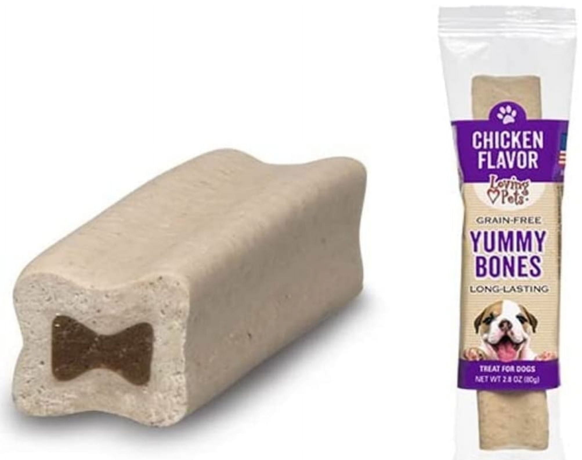 Loving Pets Chicken Yummy Bone Singles for Dogs, Pack of 1 Individually Wrapped Treat, (5065)