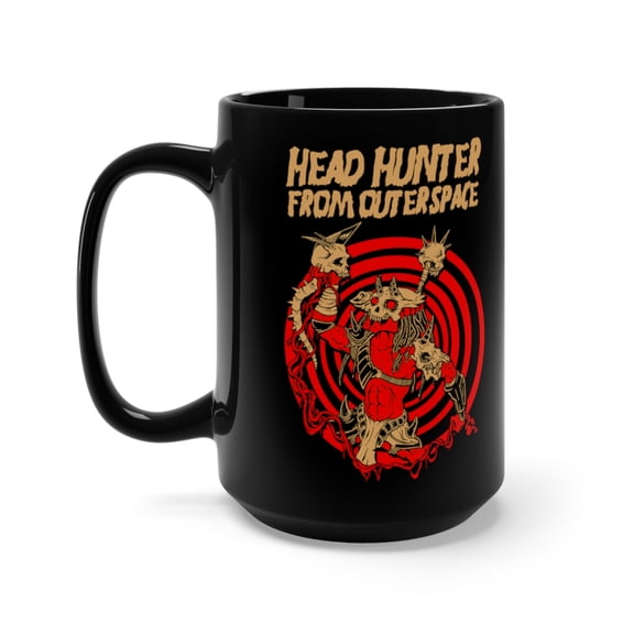 Alien Headhunter From Outerspace Predator Punk Rocker Coffee Mug, 15oz, Black